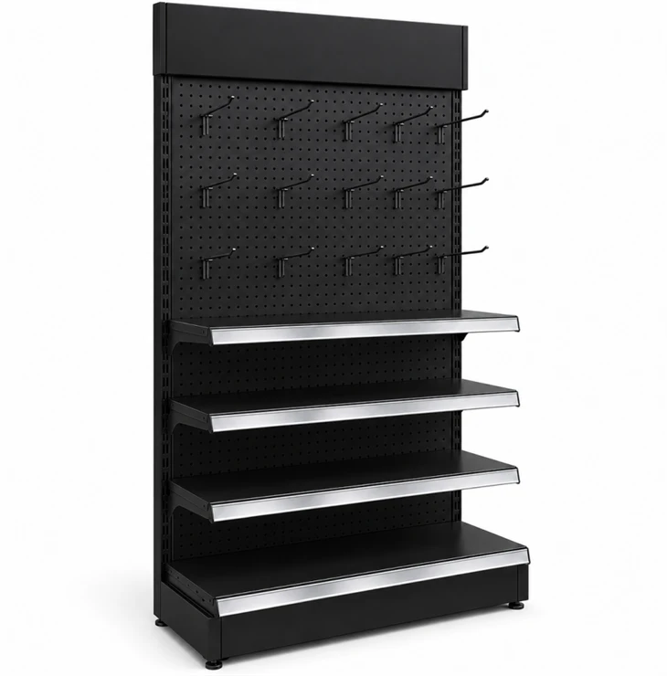 Custom Metal Pegboard Display Stand For Retail Stores factory